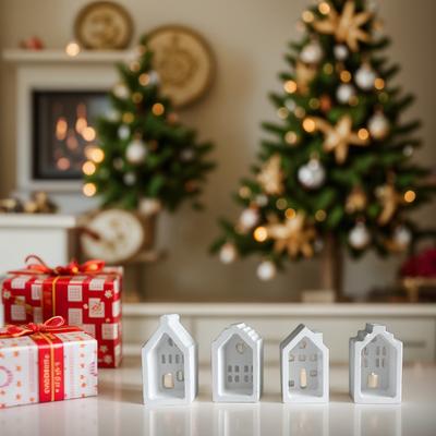 Silikon DIY Handgefertigte Hausformen Vielseitige Kunsthaus Kerzenformen Hausförmige Kerzenständerform für Tischdekoration