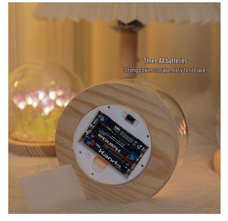 DIY Tulip LED Night Light Kit - Handmade Bedroom Ornament for Qixi Festival or Birthday Gift