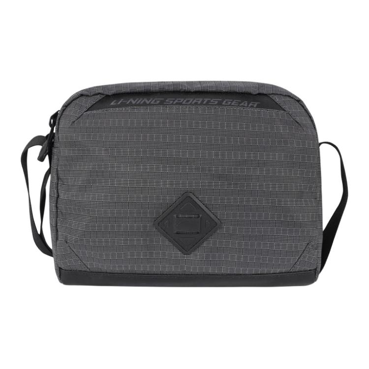 

Новая нейлоновая наплечная сумка LiNing Унисекс Черная ABDU225-3 24.9*8.1*20.1CM