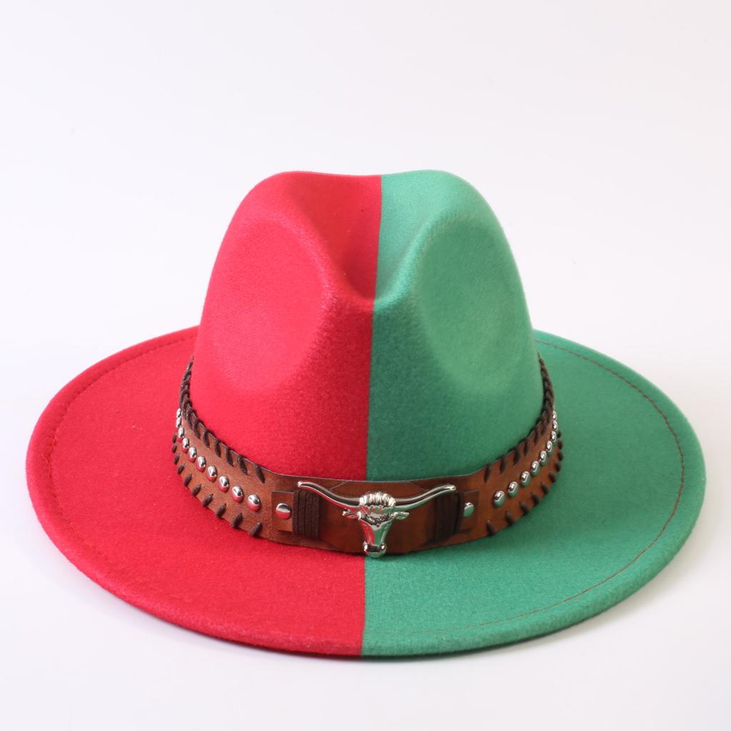 Popular European and American Classic Double-color Wide-brimmed Top Hat Men's and Women's Fashion OL Style Cowboy Hat Jazz Hat