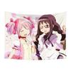 1pc Cute Madoka Magica Tapestry Pink Magical Girl Anime Print Soft Polyester 2D Wall Art Aesthetic Backdrop for Bedroom Dorm