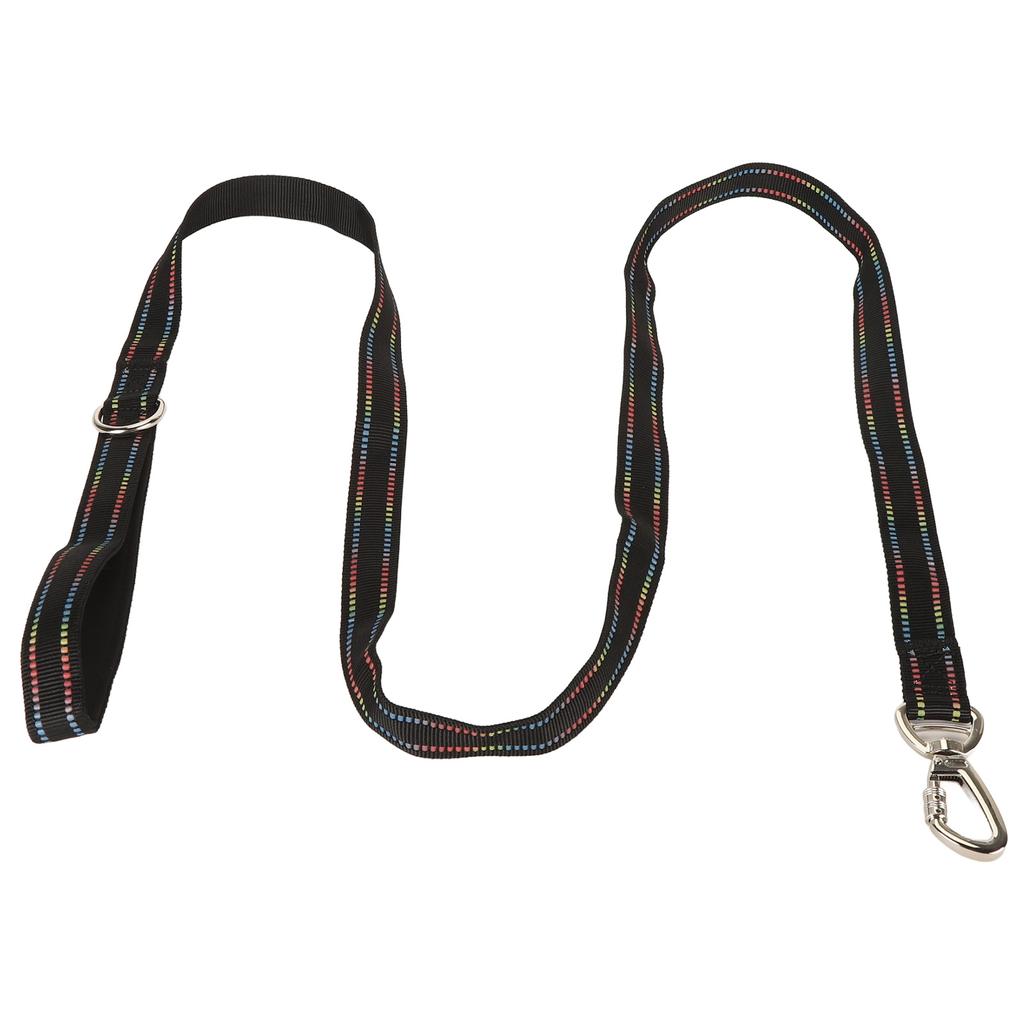 Pet Leash Fluorescent Dog Traction Rope Secure Locking Fabric Training Leash for Walking Shopping Ca