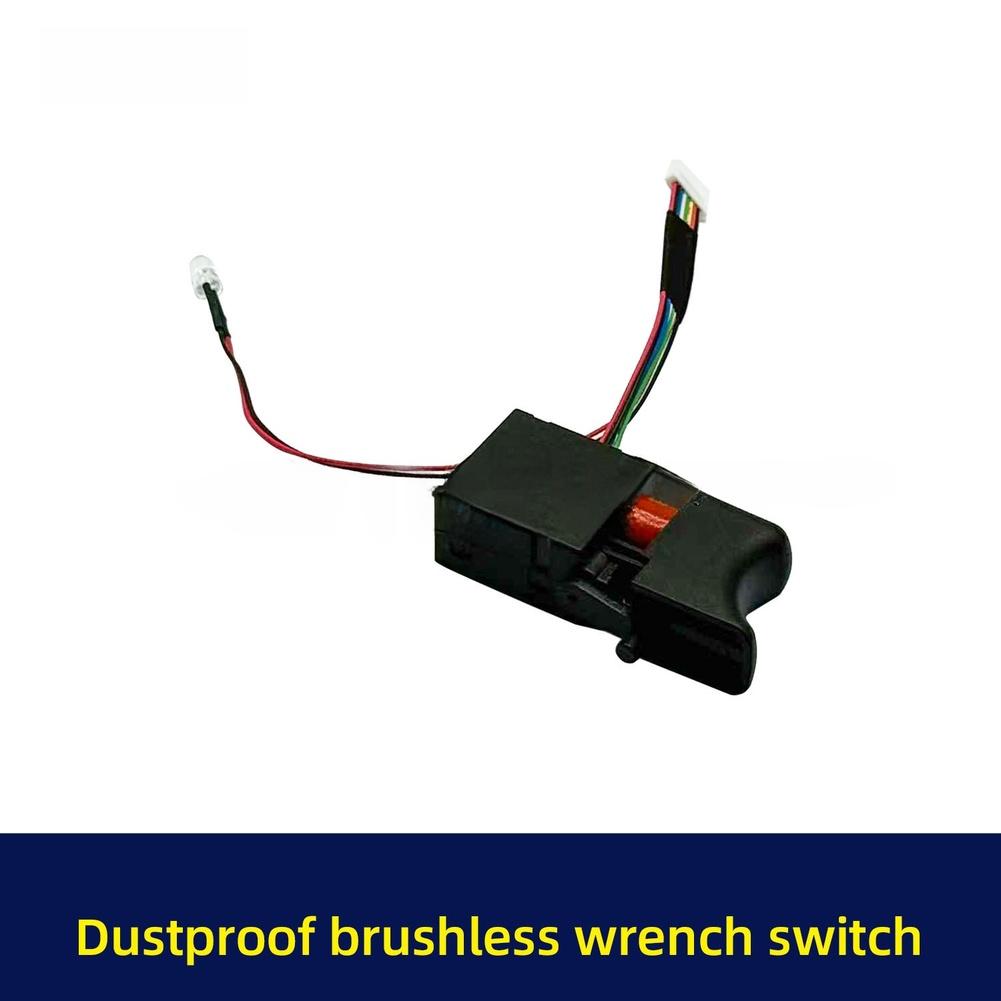 8-Wire Electric Drill Switch for Brushless Cordless Drills Dustproof Casing LED Indicator and Adjustable Bidirectional Speed