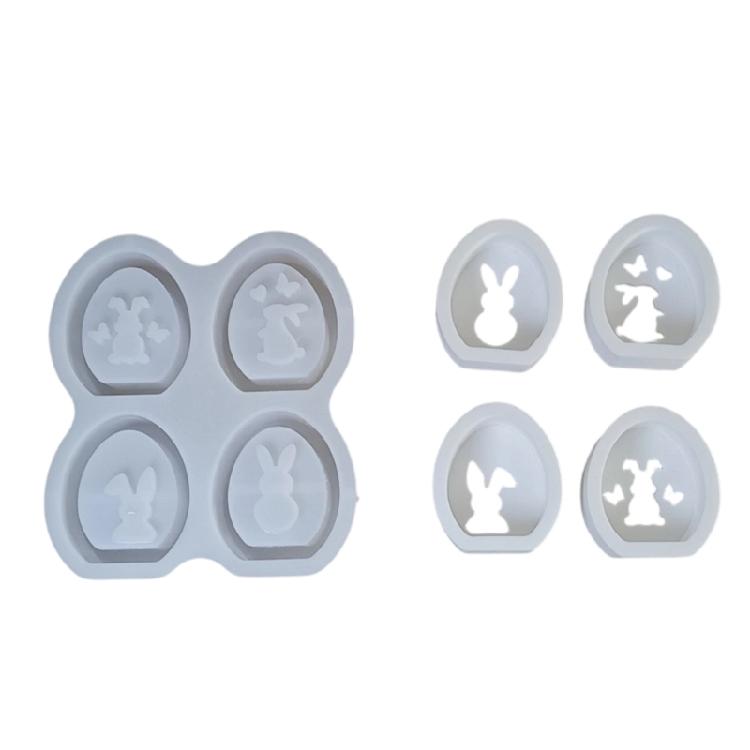 

Craft Silicone Mould for Eggs Shell Rabbits Statues Simple Release for Handmade Projects Decoration 1