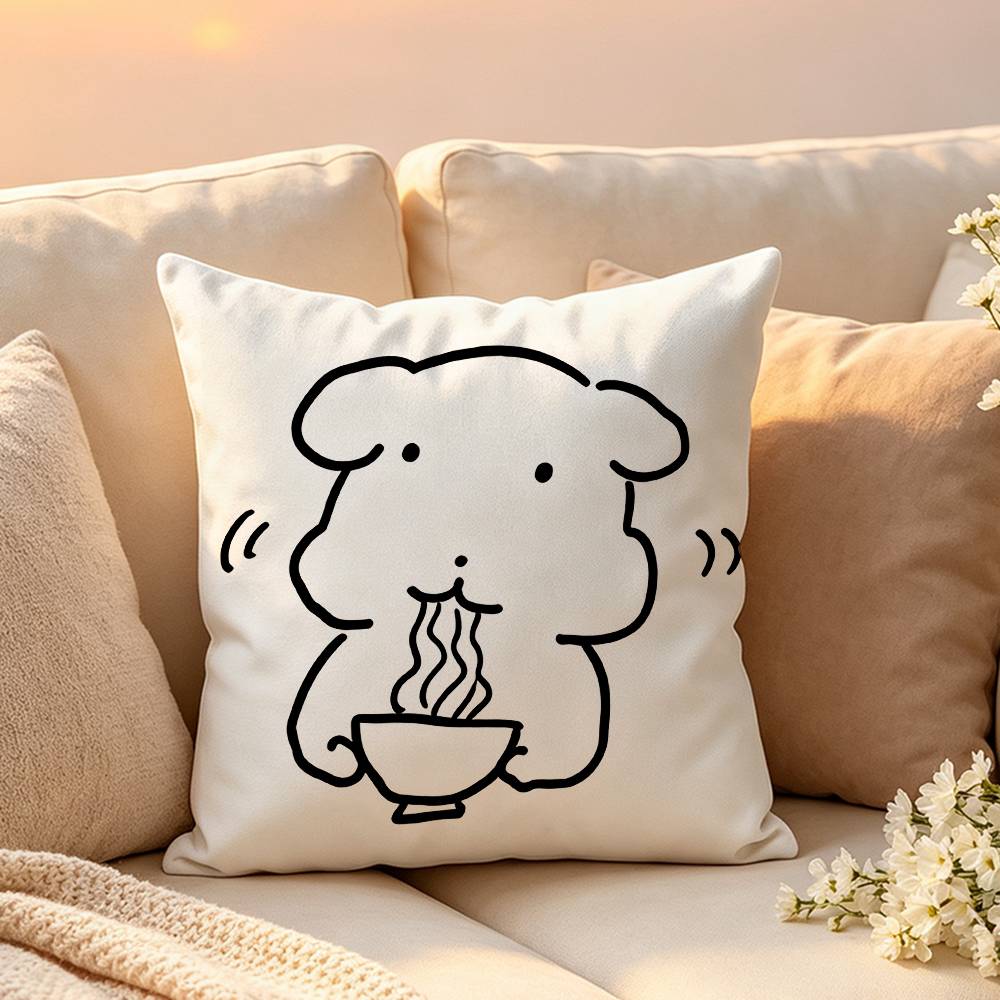 Kawaii Gganadi Dog Pillow Case Pattern Printed Pillowcase For Living Room Sofa Cushion Cover