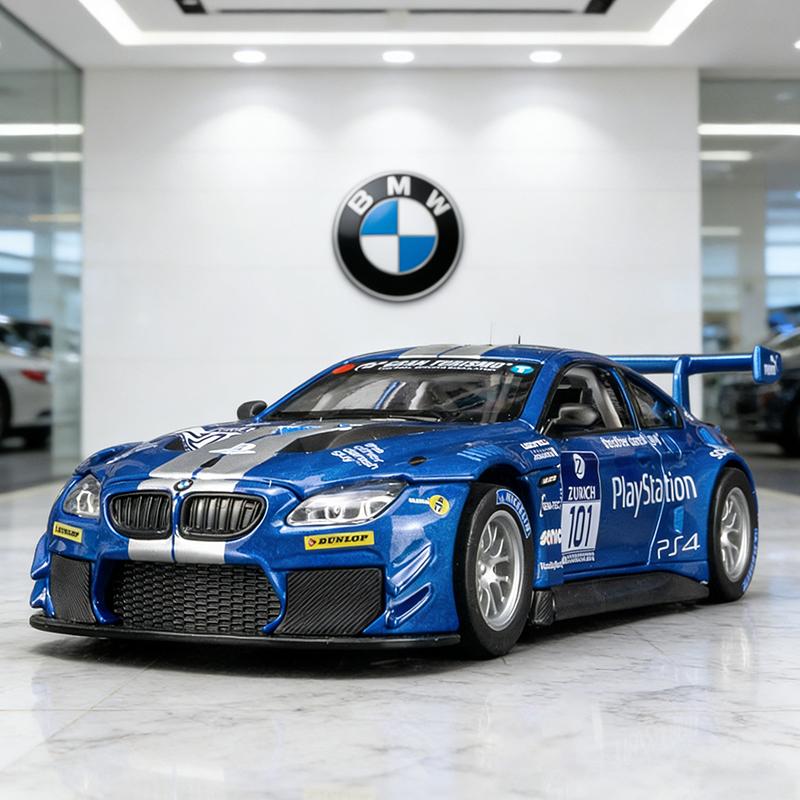 

1:32 BMW M6 GT3 Rally Car Alloy Model Car Toy Diecasts Casting Sound and Light Car Toys For Children Vehicle
