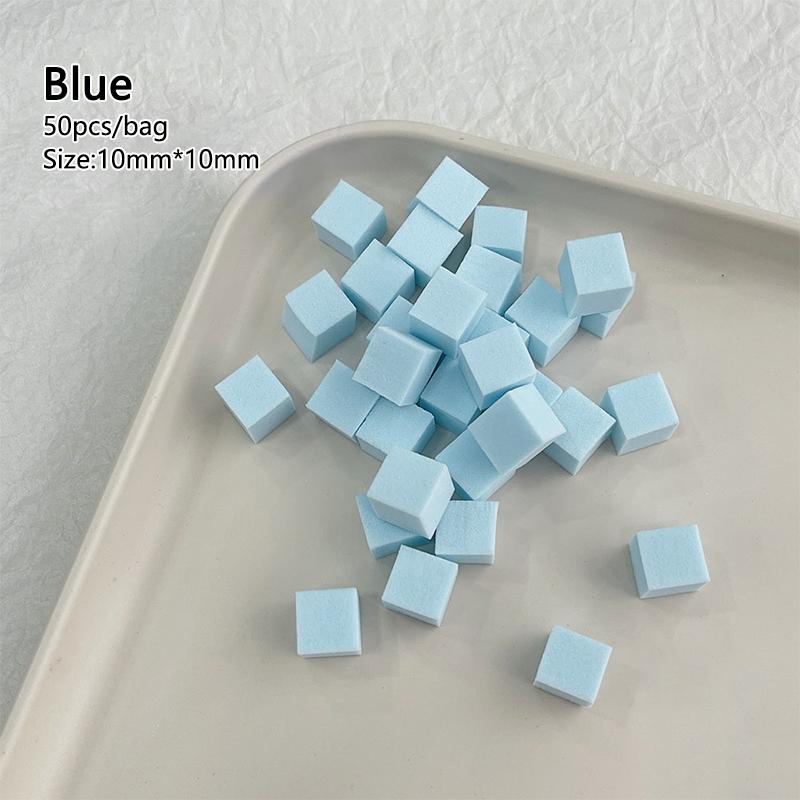 50Pcs/Bag Square Soft Sponges Gradient Nail Art Stamper Tools Color Fade Easy Transfer Stamping 1cm Mini Sponge Nail Art Tools