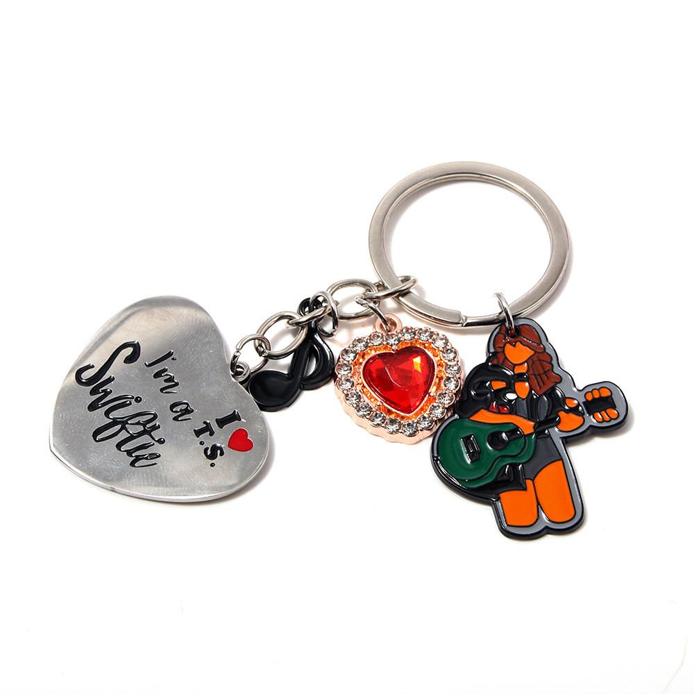 

Брелок Taylor Pattern Swift в форме сердца, подвеска для сумки, декоративный материал сплав Style A