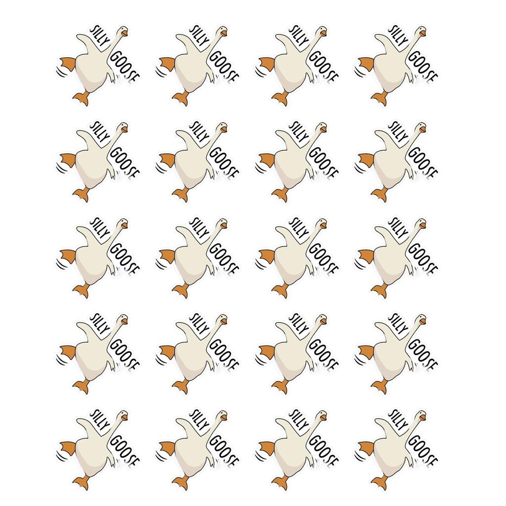 Cute Silly Goose Stickers Aesthetic Decals Laptop Luggage Skateboard Sticker for Water Bottle Tumblers Decorations Kid