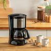 Machine à café filtre noire et inox subito mini de moulinex, maintien au chaud pendant 30 minutes et arrêt automatique