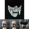 Djävulskrigare Hannya Halvansikte Latexmask Halloween Kostymrekvisita Skräckinjagande Cosplayrekvisita
