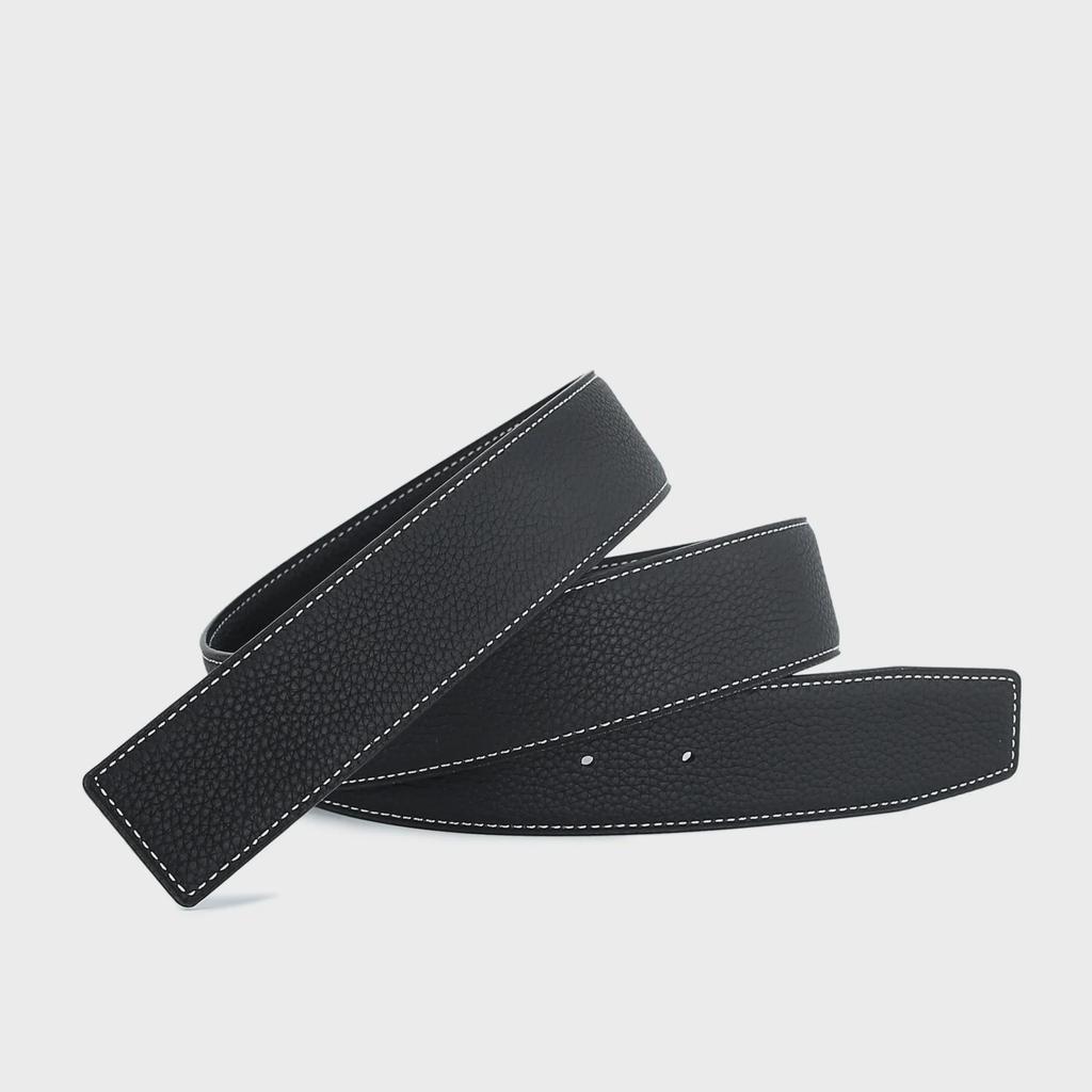 Versatile Men's 3.8cm Double-Sided Pure Cowhide Belt (Head Not Included)