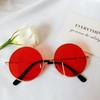New round frame children's sunglasses  baby stand glasses fashion metal sunglasses