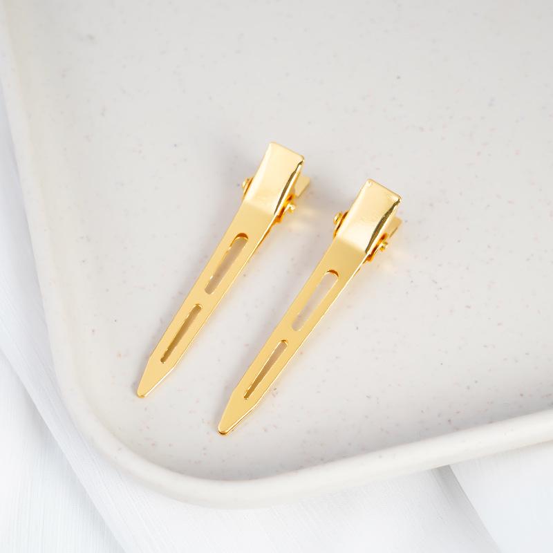 Gold Pointed Tip Duckbill Hairpin Styling Clip