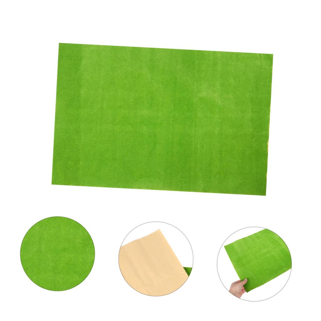 LEDMOMO Artificial Grass 3mm for DIY Miniature Model and 50x35cm Mat, Lightweight, Thick, Reusable, Decoration, Gardens, Trains, Dollhouses, More,