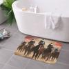 1PC Wild West Cowboy pattern Kitchen Rug Non-Slip Door Mat Pop design Bathroom Rug Bath Mat Carpet for Home Sink Laundry Decor
