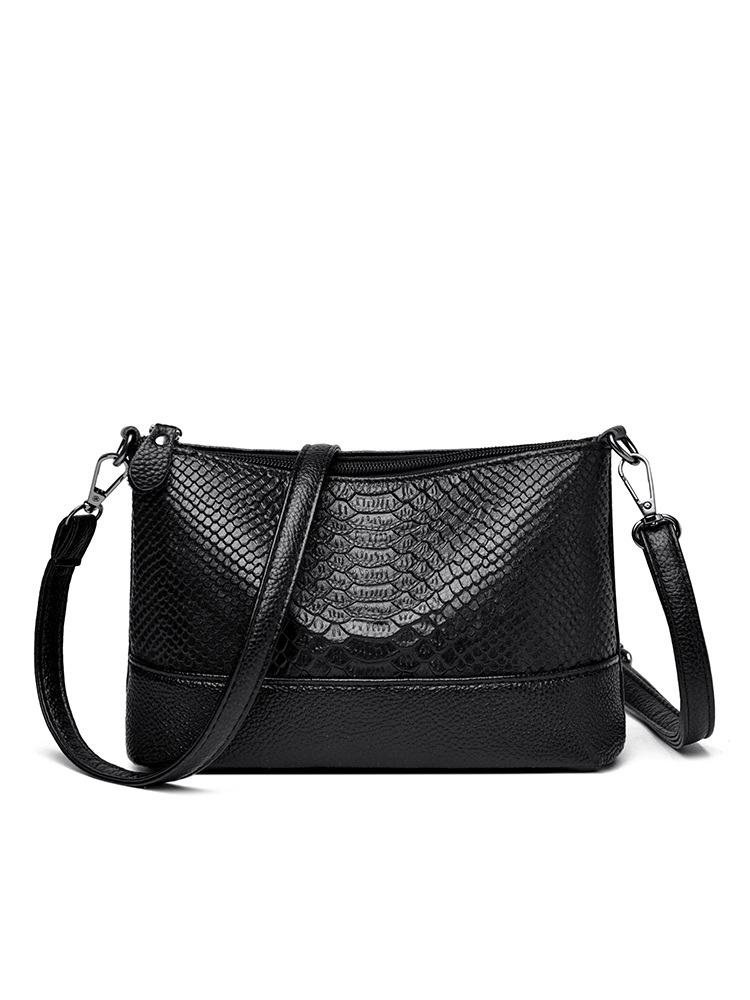 

Bag women s new Korean version of versatile handbag temperament Muse PU leather small bag large capacity shoulder messenger bag чёрный