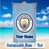 Beach Towel Custom Name Text, Quick Dry Large Towel For Beach HomeManchester City