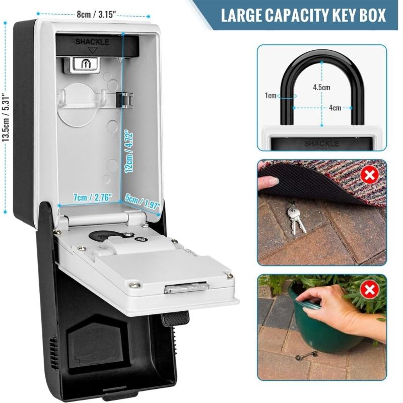 (1 Piece) Premium High Security LED Illuminate Waterproof Key for Home Office Garage Enhanced