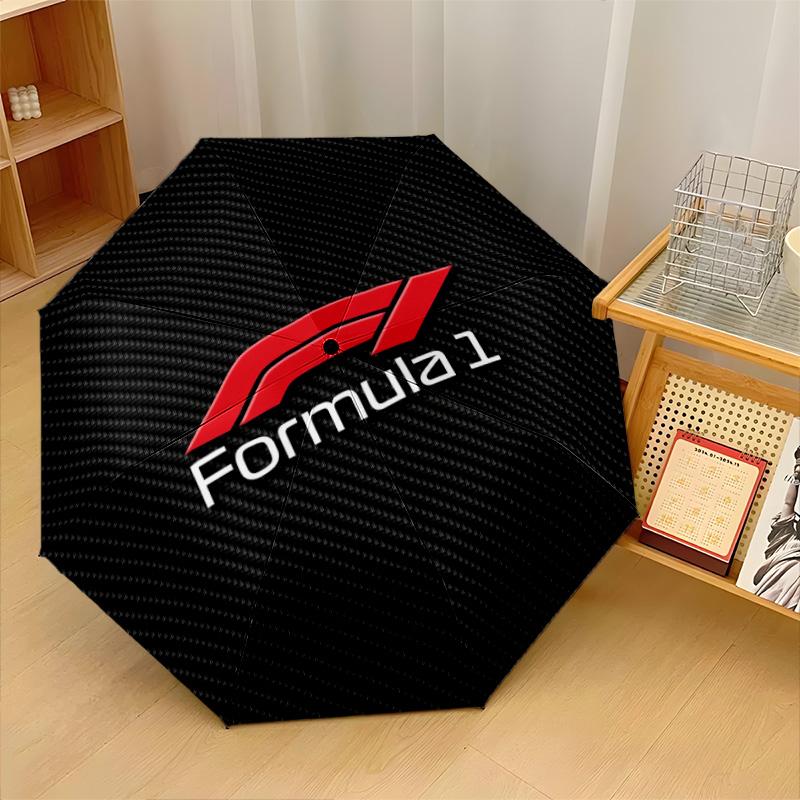 Stampa F1 Auto 8?Ombrello Pieghevole con Stecche Resistente al Vento Leggero Ombrello Automatico per Viaggi Quotidiani