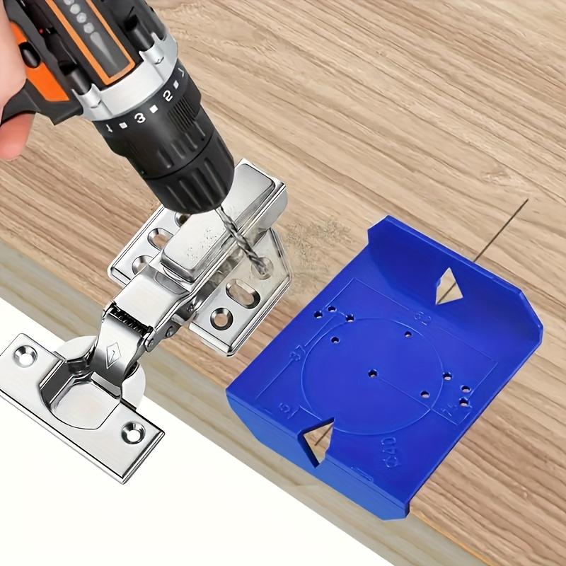 Dual Sided Cabinet Hinge Jig 2pcs for 35mm 40mm Concealed Hinges Precise Hole Positioning Lightweight Portable Drilling Aid