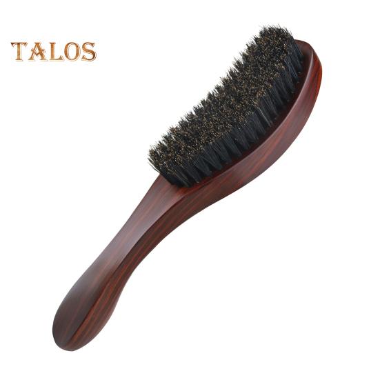 

Волнистая щетка для мужчин, деревянная щетка для бороды, щетина, щетка для волос, аксессуар для укладки бороды для дома, салона, путешествий коричневый