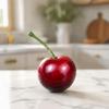50 Piezas Fruta de Cereza Falsa de Espuma 1 Pulgada Adorno de Cereza Realista Decoración del Hogar