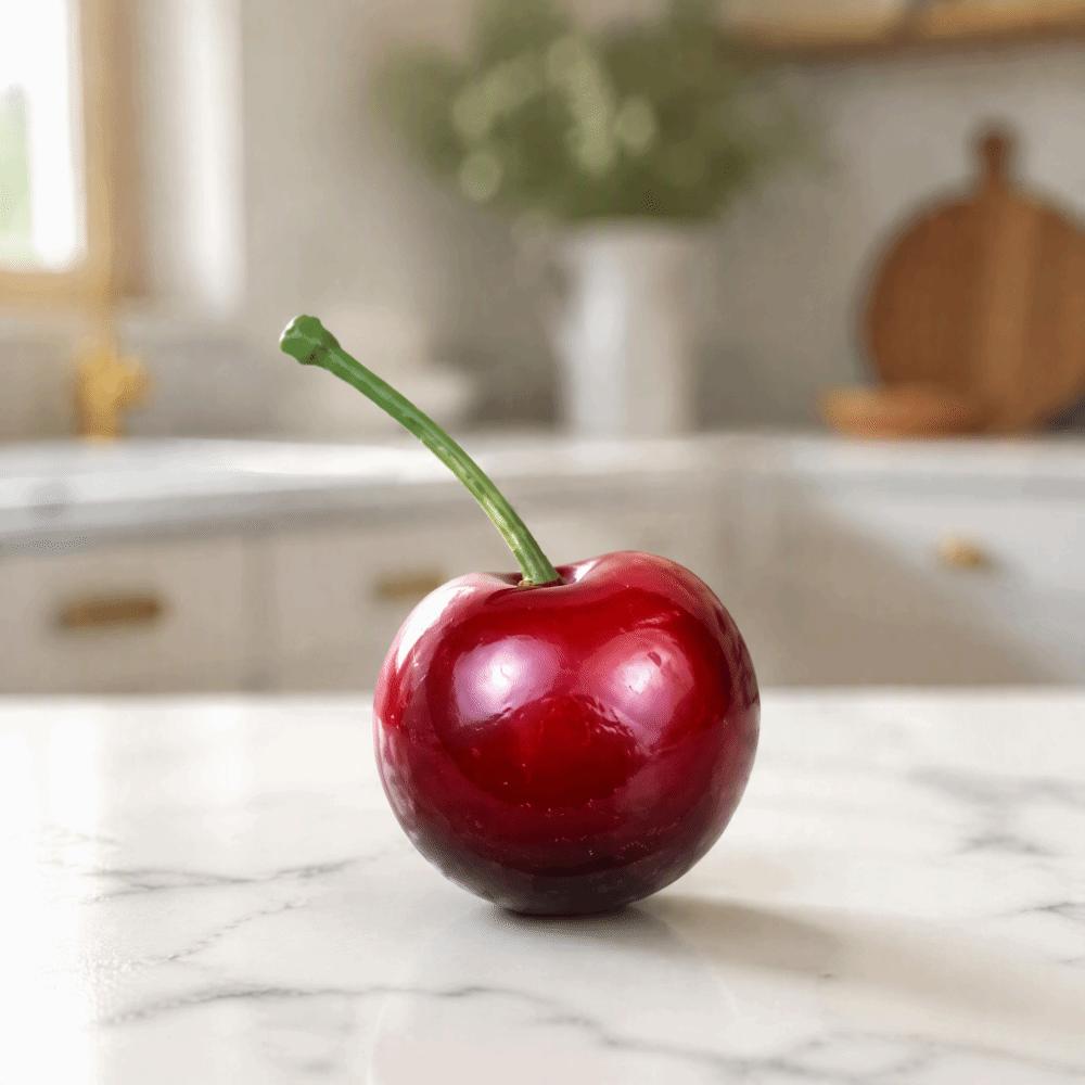 50 Piezas Fruta de Cereza Falsa de Espuma 1 Pulgada Adorno de Cereza Realista Decoración del Hogar