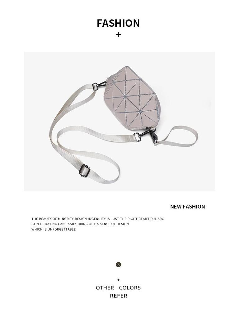 2025 Geometric Diamond Lattice Crossbody Shell Bag with Coin Purse