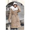 Slim-fit Big Fur Collar Mid-length Over-the-knee Padded Jacket Thickened Jacket