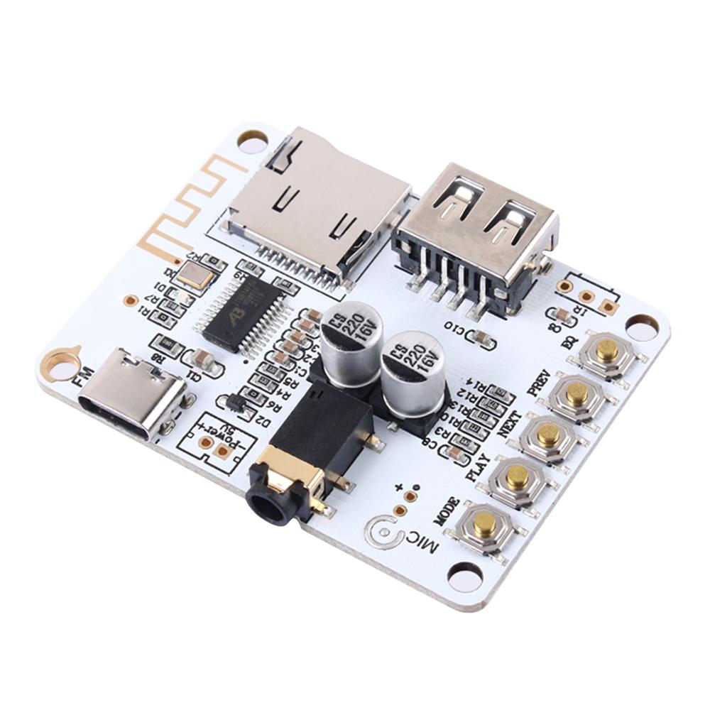 Bluetooth 5.0 Audio Receiver Board With USB TF Card Slot Decoding Playback Preamp Output Type-C 5V Wireless Stereo Music Module