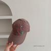 Children Soft Top Embroidered Letters Baby Baseball Cap Contrasting Color Adjustment Rope Boys Girls Sunshade Sun Baseball Cap