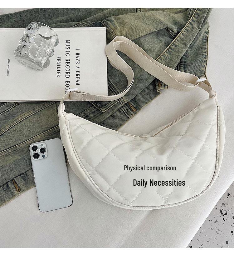 Autumn/Winter 2025 Large Casual Nylon Dumpling Bag - Versatile Crossbody & Single Shoulder Commute Tote for Women.