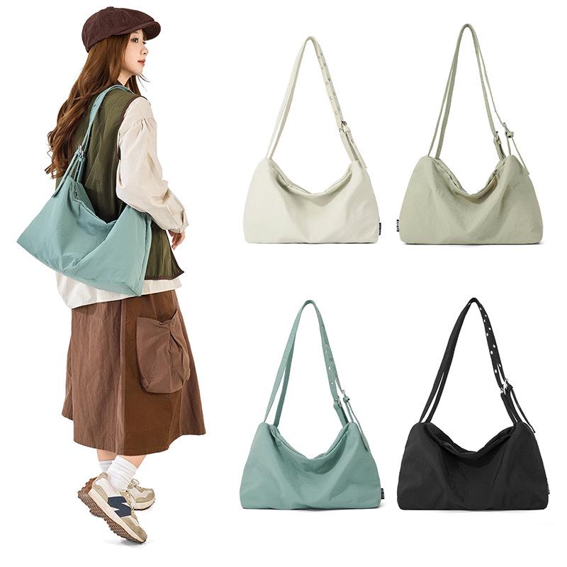 Water-Repellent Women's Minimalist Nylon Shoulder Bag