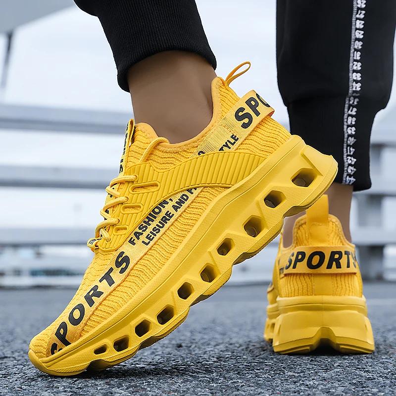 Fashion Men's Running Shoes Breathable Lightweight Height Increase Non Slip Comfortable Outdoor Sports Sneakers for Men Tenis Masculino