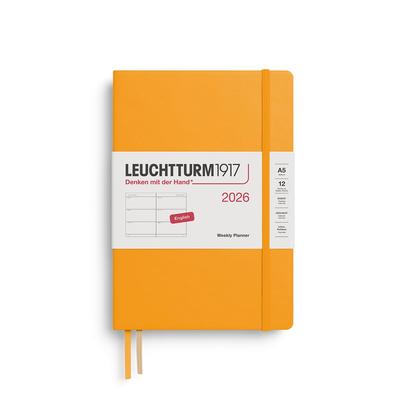 Leuchtturm 2026 January Rising Officially Imported Planner, Start, A5, Weekly, Horizontal, Sun, 372709,
