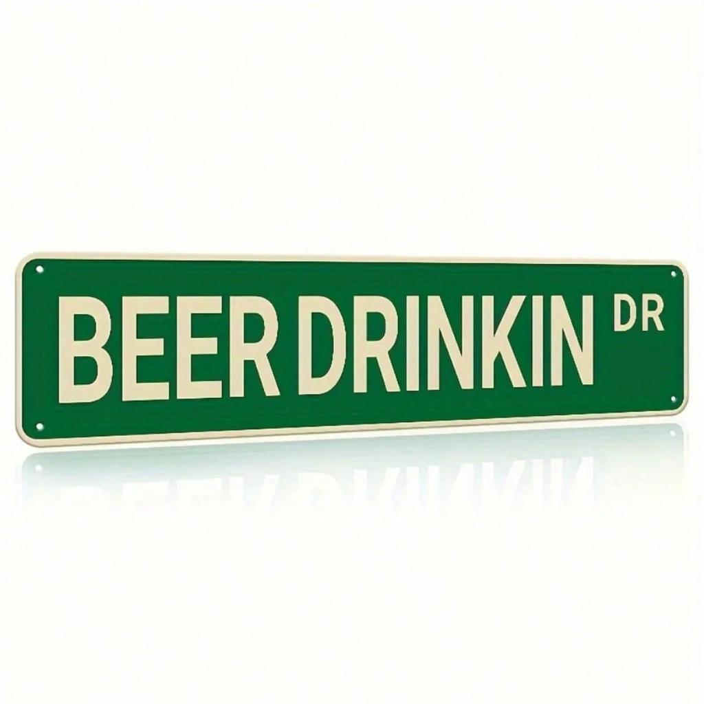 Vintage Metal Beer Wall Sign Retro Bar Decor