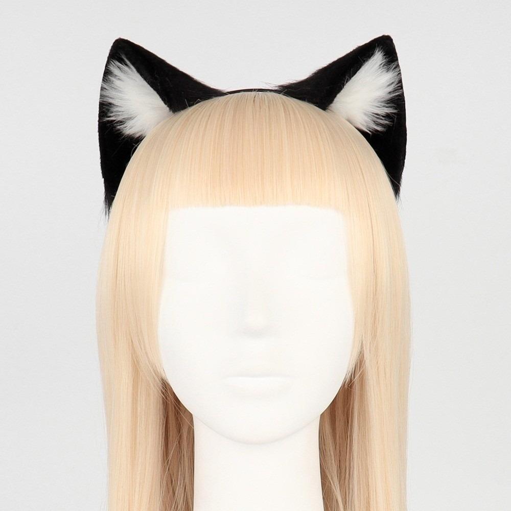 Artificial Cosplay Animal Cat Ears Headband Furry Gothic Lolita Ears Headwear Reusable Lolita Gothic Headband Adults