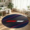 F1 Printed Round Crystal Velvet Rug Soft Non Slip Floor Carpet For Bedroom Holiday Gift