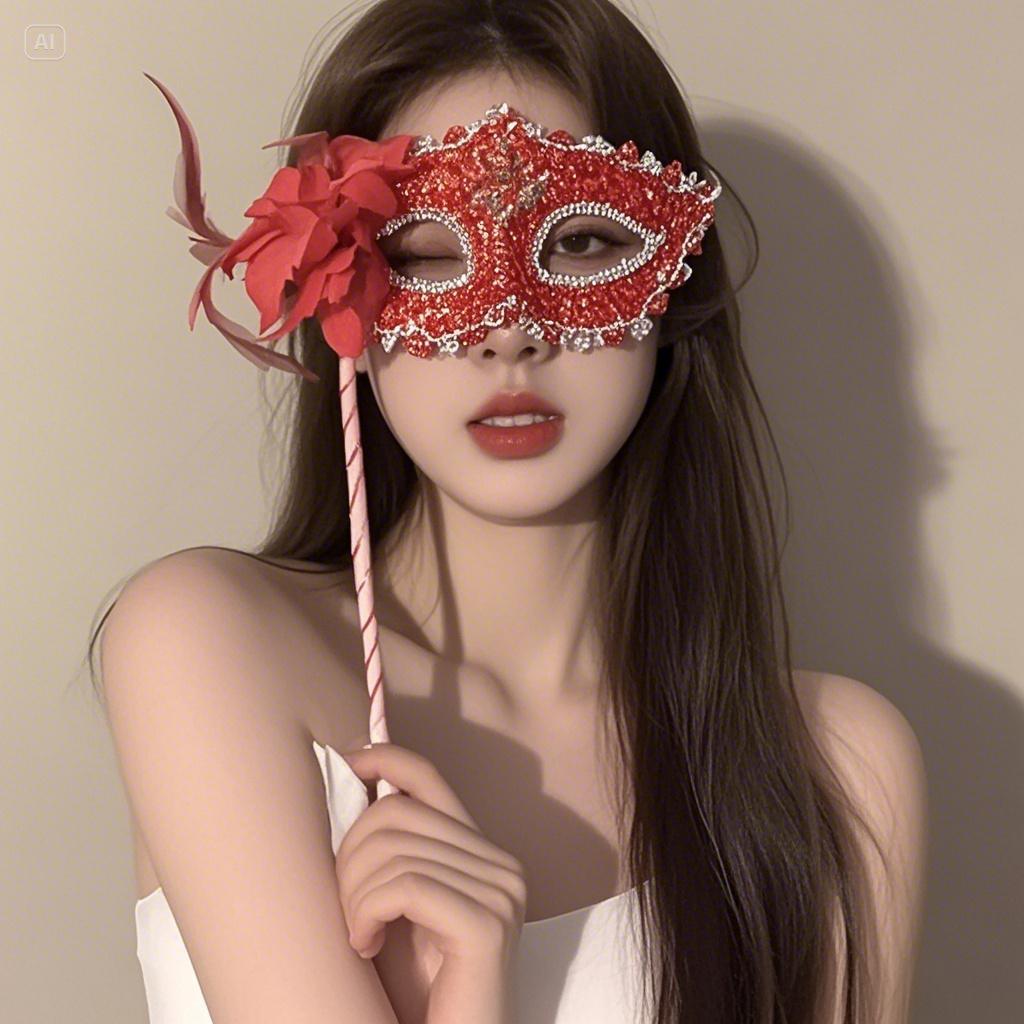 Maskerade-Halbgesichts-Augenmaske im antiken Stil - Perfekt für Make-up-Partys, Beauty-Verkleidungen und lustige Veranstaltungen