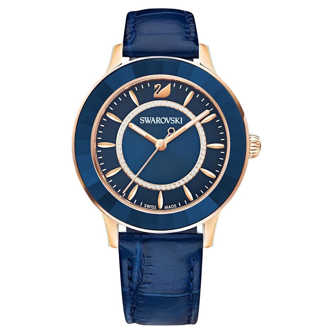Swarovski Women's Gold/Blue 5414413 Octea Lux Rose Plated Watch