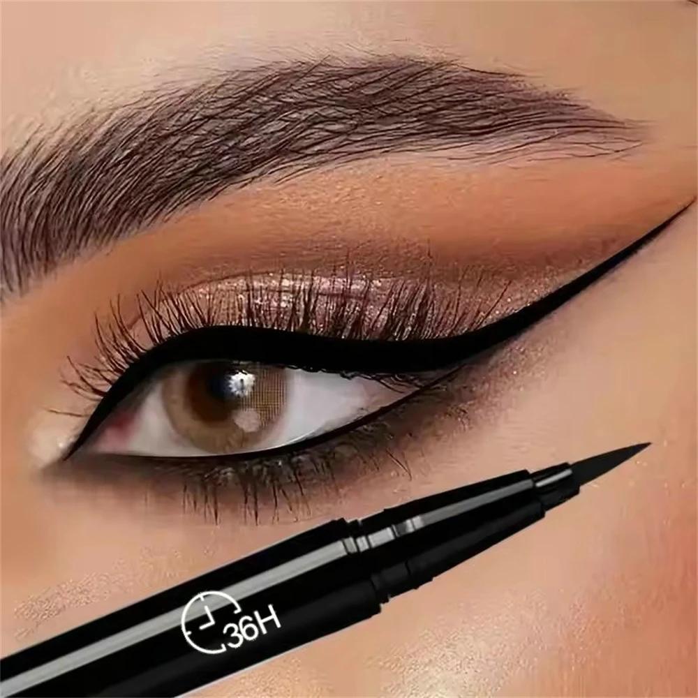 

36-Hour Lock & Lasting Liquid Eyeliner Pencil Waterproof Black Ink Pen Smudge-Free Matte Quick-dry Eye Liner Smooth Cosmetics REFILL