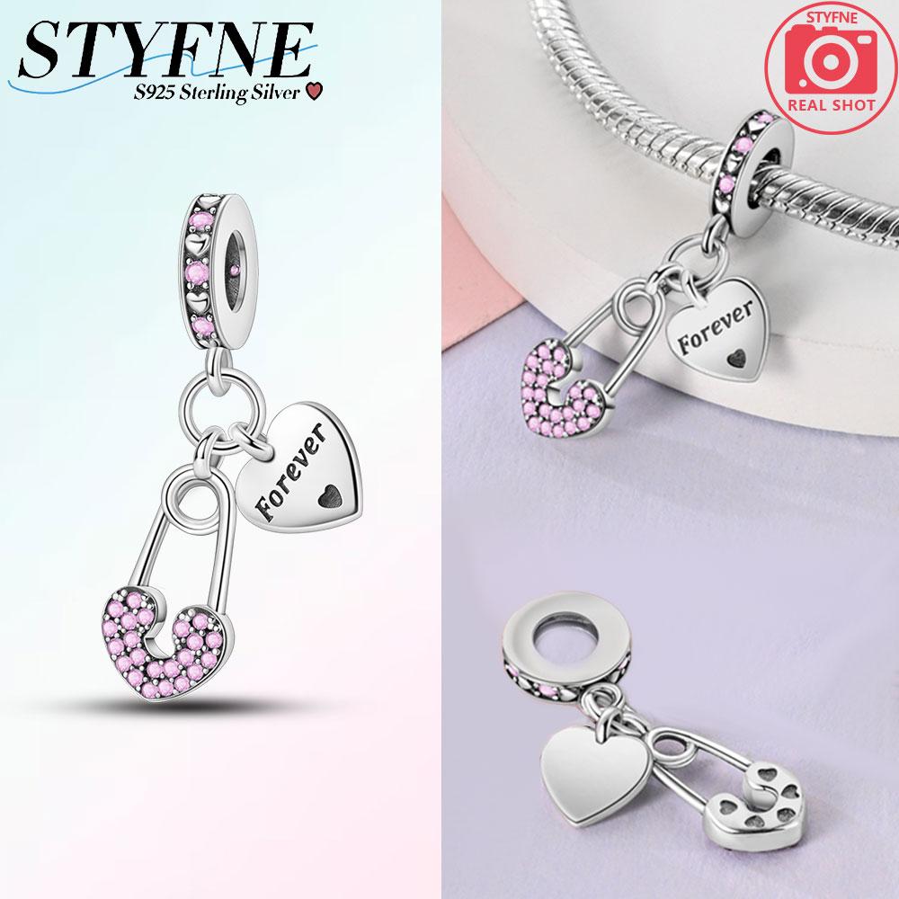 

Шармы Медно-розовые Подвески-скрепки в форме сердца Подходят для браслета с оригинальными шармами Plata Женские украшения для изготовления подарков