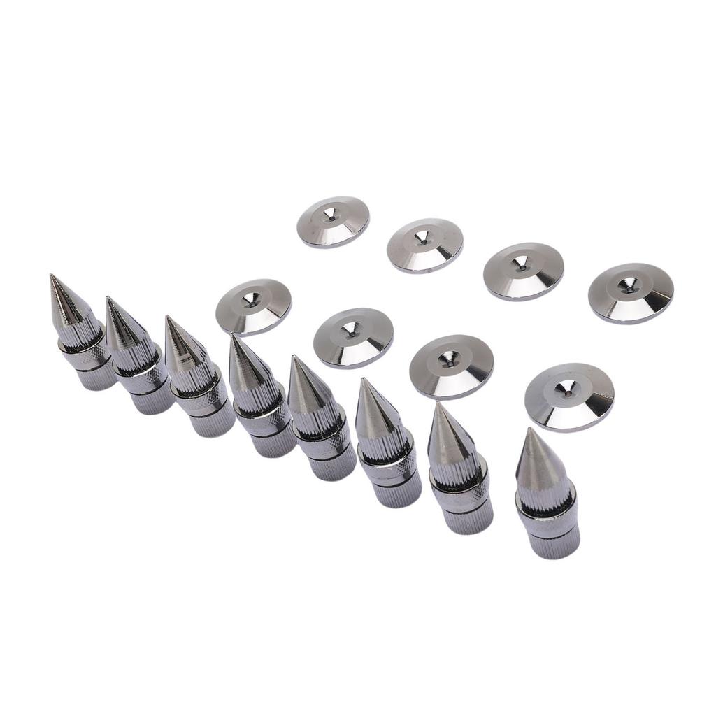 8 Stück Lautsprecher Spikes Pads Set Kupfer Höhenverstellbar Plattenspieler Lautsprecher Stoßdämpfungsfüße Set für
