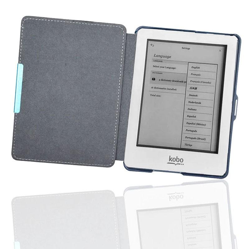 Kobo Glo N613 6 Inch Ebook Case Magnetic PU Leather Cover Shockproof Stand Slim Protective Shell