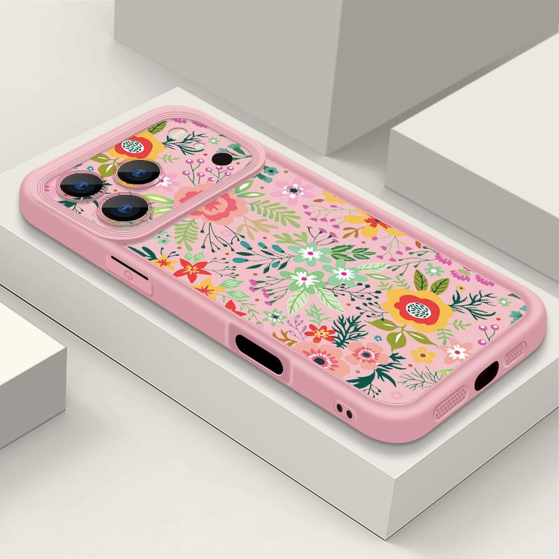 Floral Pattern Case For iPhone 17 Pro Max Shockproof Soft Silicone Bumper Cover For iPhone 16 15 Pro Max 14 13 11 16E 17E