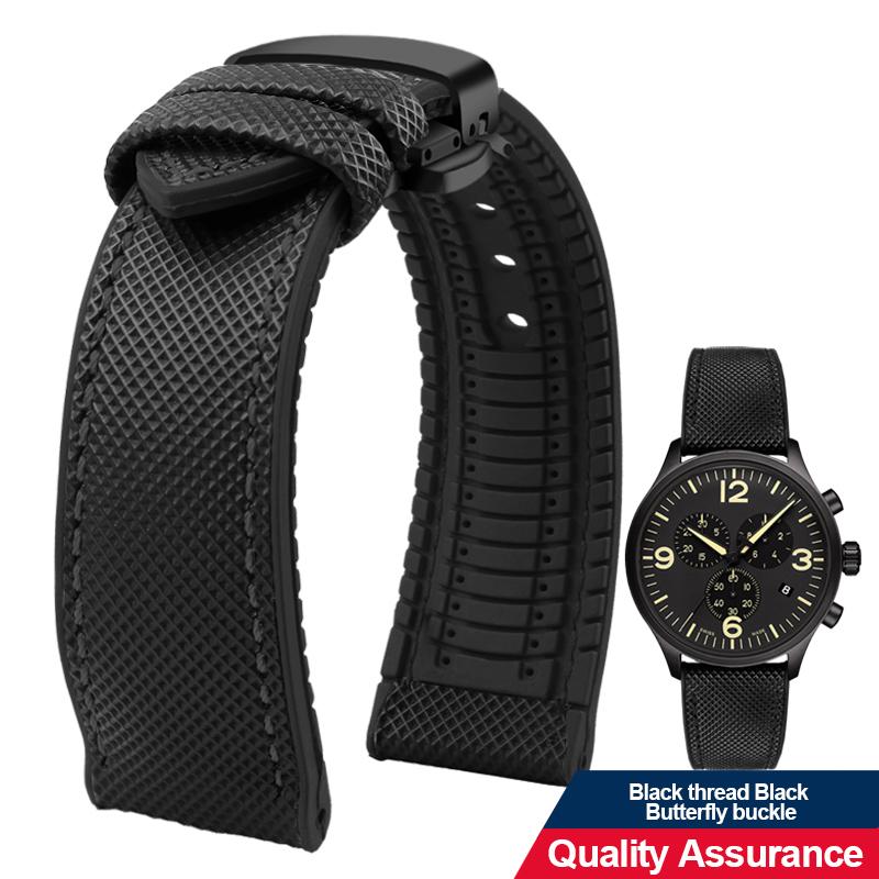 12 color high quality rubber Watchband 20 21 22 23mm 24mm for men and women watchstrap accessories Black red orange yellow Green