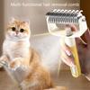 Pet Deshedding Brush With Massage Function Sprayer Dog Grooming Tool For Shedding Control And Coat Care