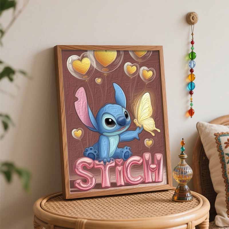 Disney Stitch digital oil painting painting art handmade diy gift home decoration