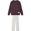 FILA Comfortable Versatile Loose Round Neck Sweatshirt Simple Fashion Knitted Long Pants Casual Sports Suit F11U439203-FDR+F11M439606-FMG
